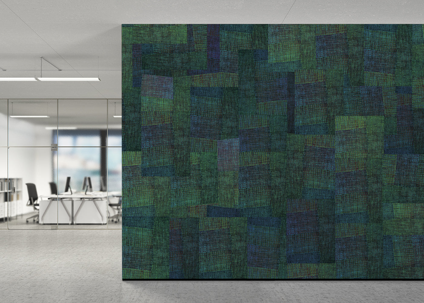 Loosely Woven Mural - Delphinium