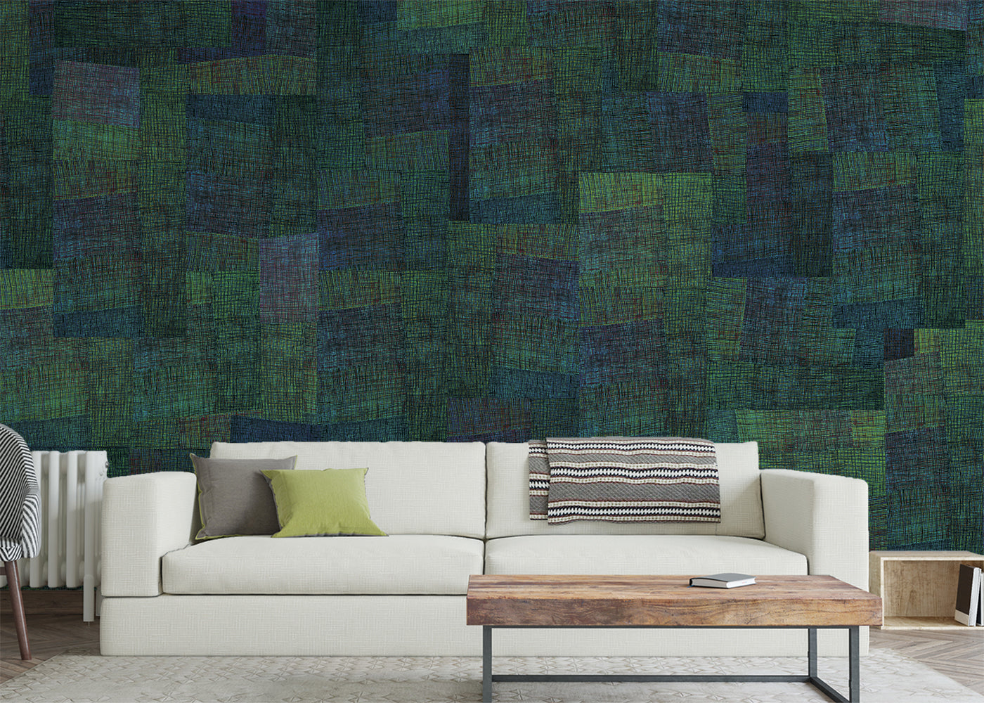 Loosely Woven Mural - Delphinium