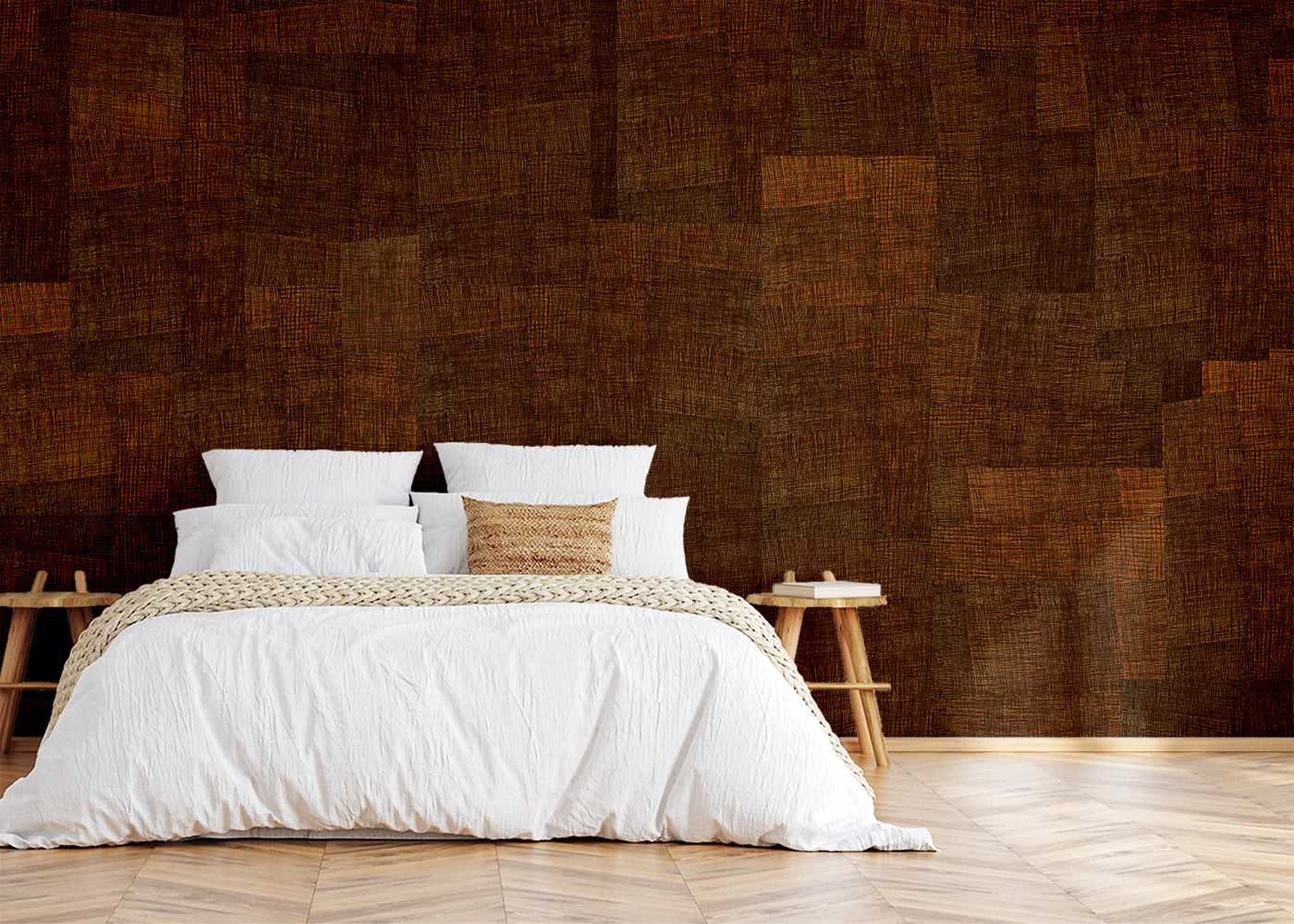 Loosely Woven Mural - Burnt Orange