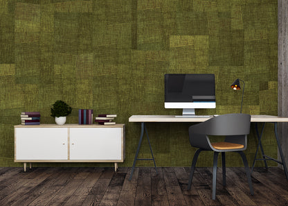 Loosely Woven Mural - Bright Straw
