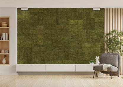 Loosely Woven Mural - Bright Straw