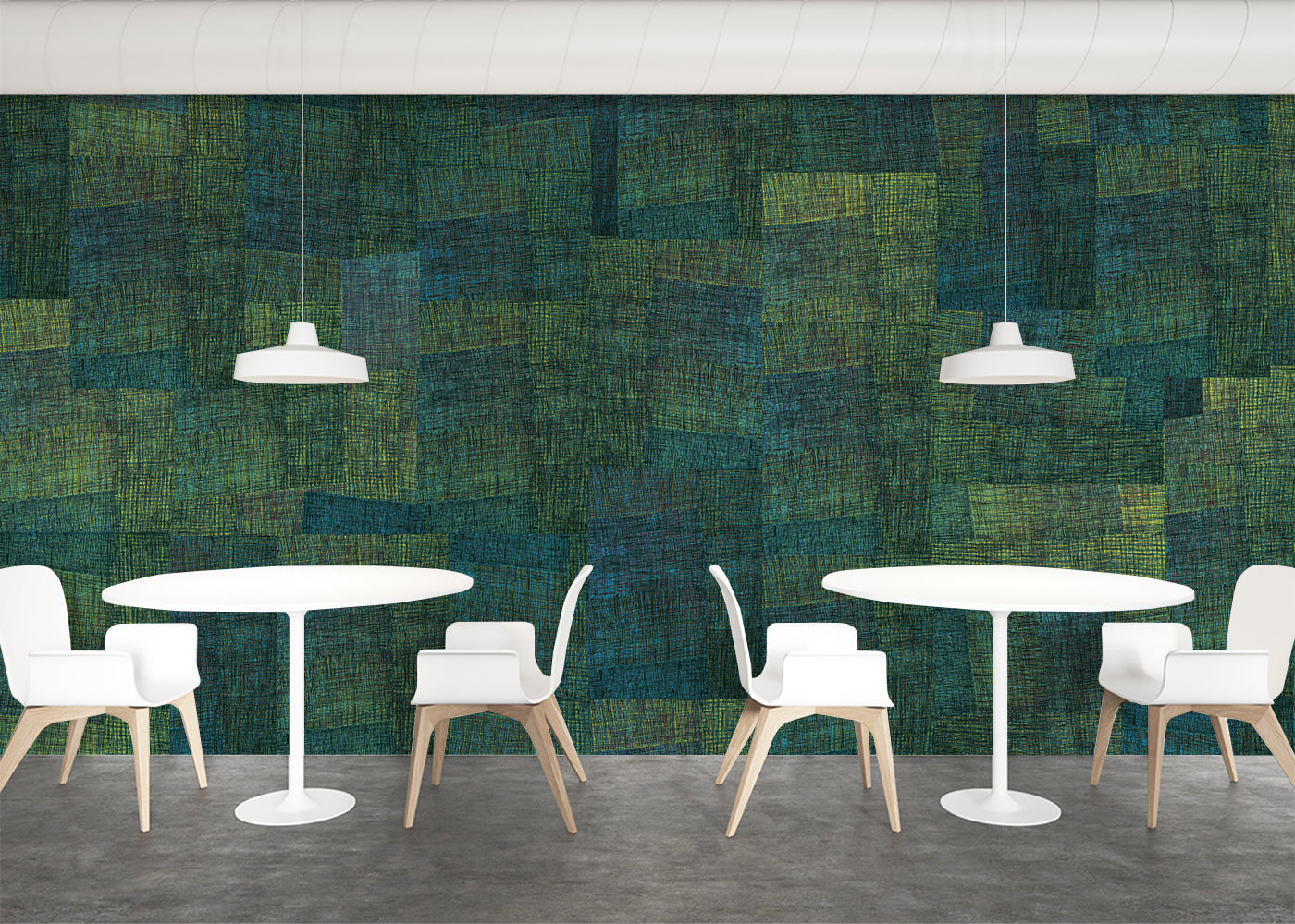 Loosely Woven Mural - Garden Shade