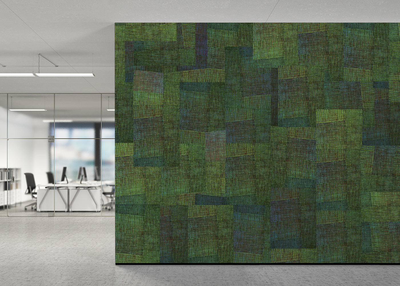 Loosely Woven Mural - Rice Paddy