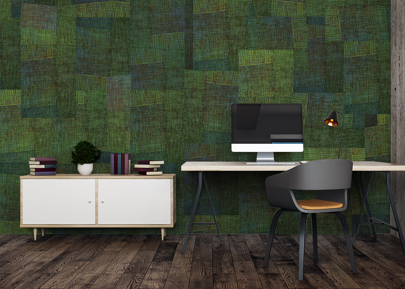 Loosely Woven Mural - Rice Paddy