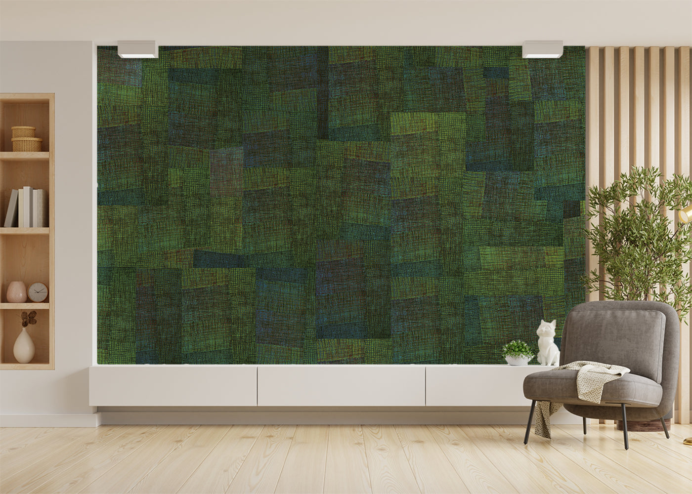 Loosely Woven Mural - Rice Paddy
