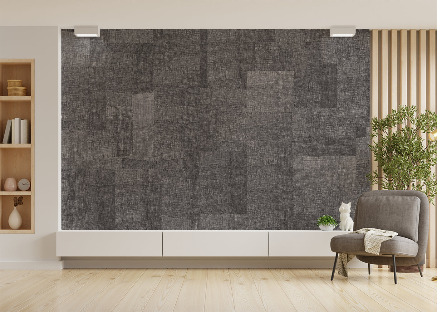 Loosely Woven Mural - Crow Quill