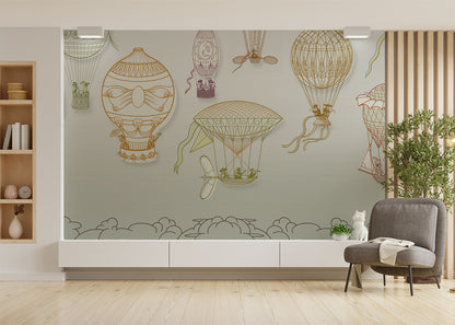 Hot Air Balloon Mural - Color Spacious