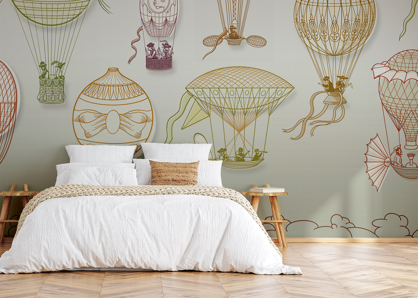 Hot Air Balloon Mural - Color Maximal