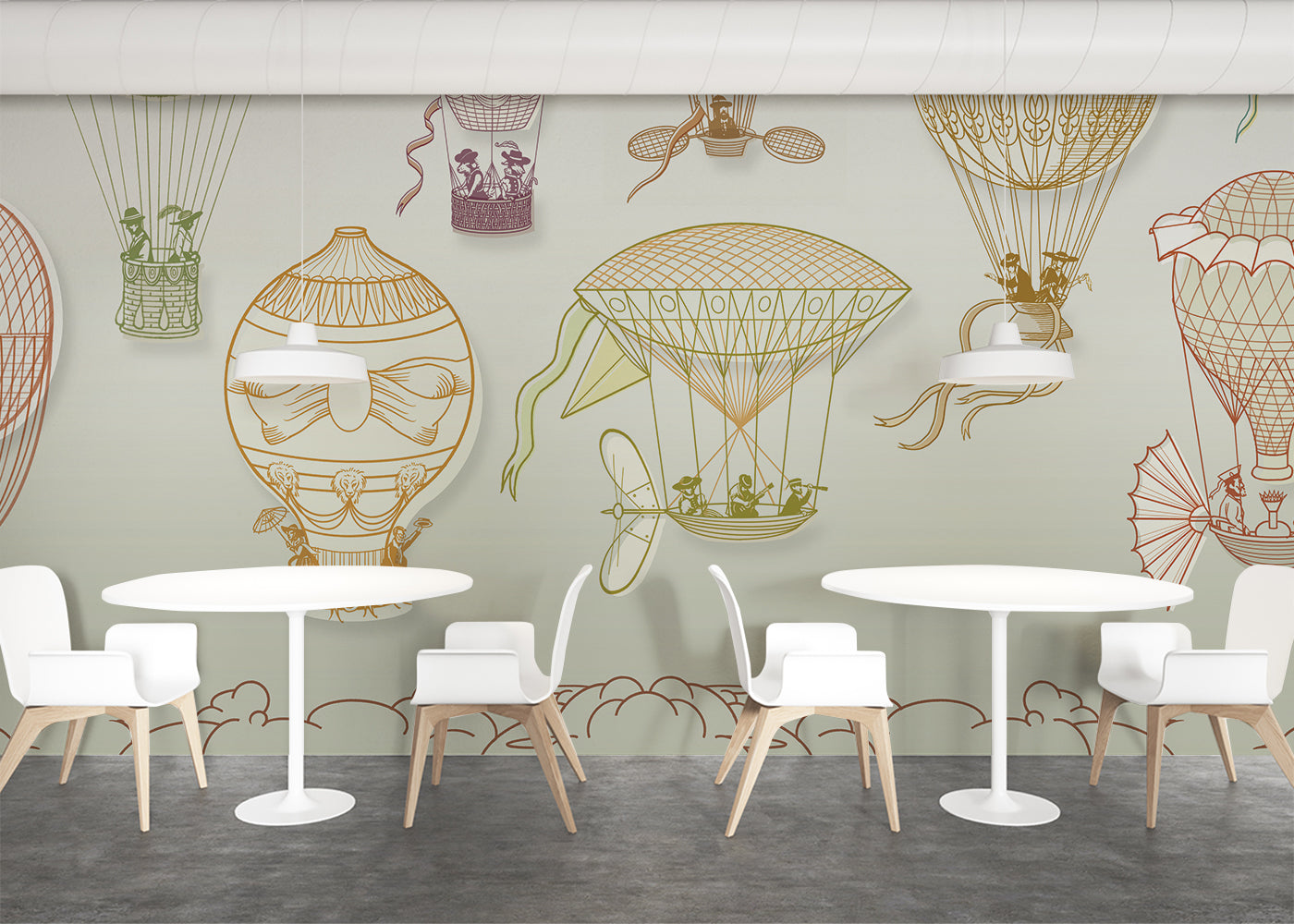 Hot Air Balloon Mural - Color Maximal