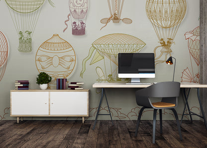 Hot Air Balloon Mural - Color Maximal
