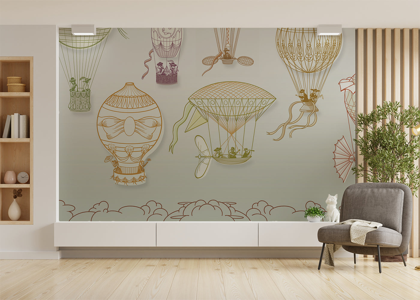 Hot Air Balloon Mural - Color Maximal