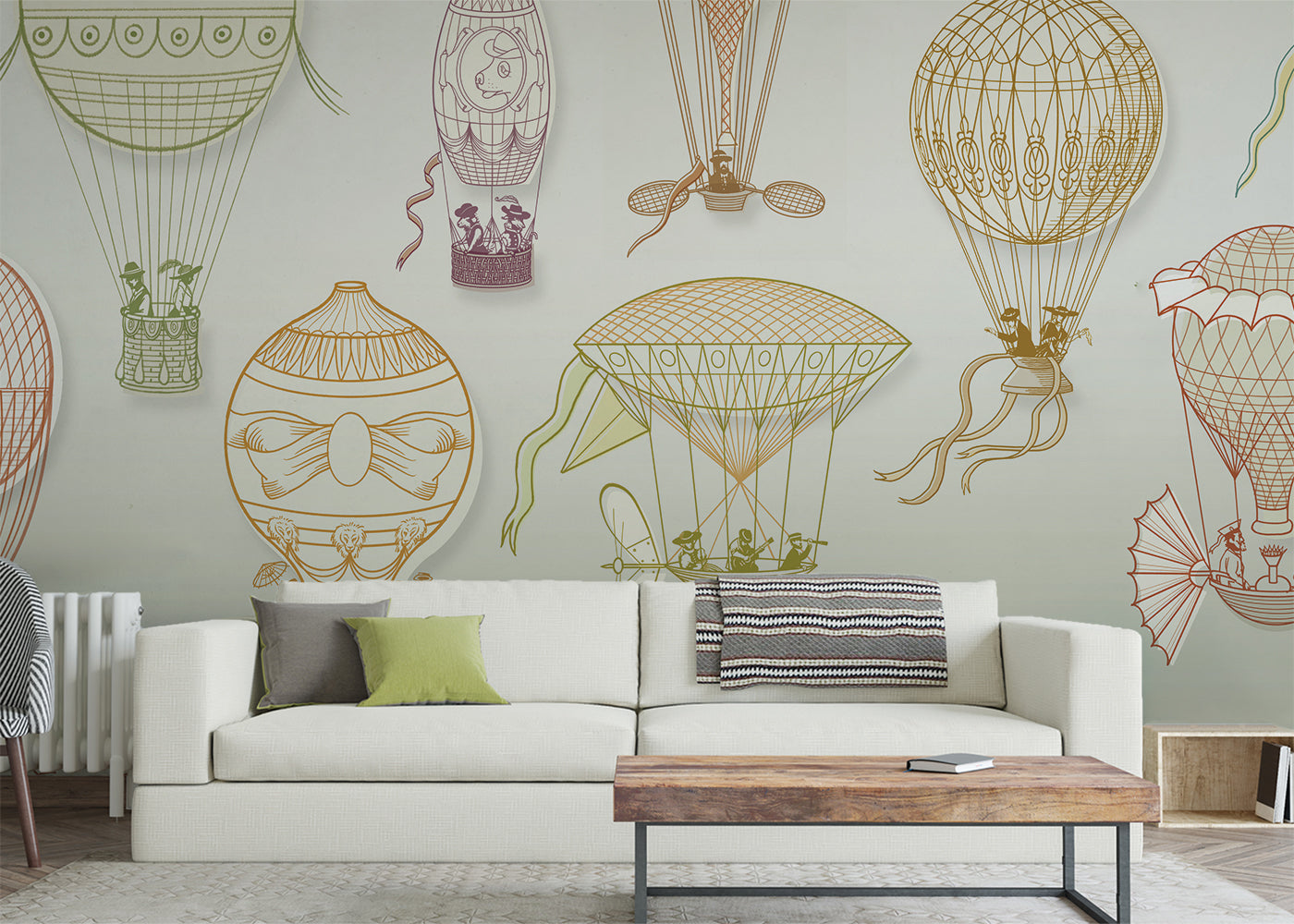 Hot Air Balloon Mural - Color Maximal