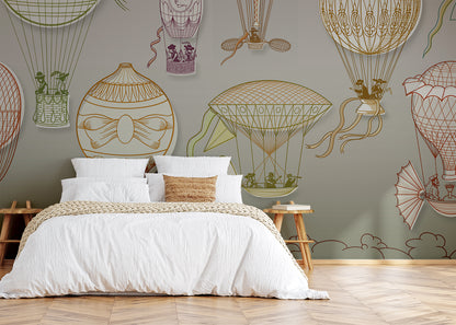 Hot Air Balloon Mural - Color Midtone