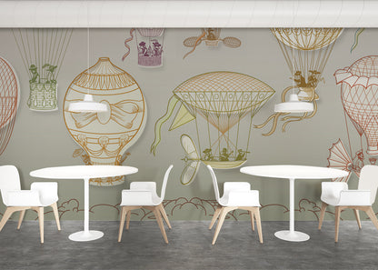 Hot Air Balloon Mural - Color Midtone