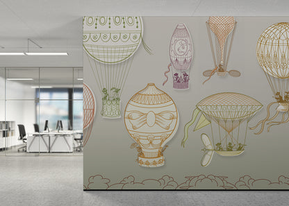 Hot Air Balloon Mural - Color Midtone