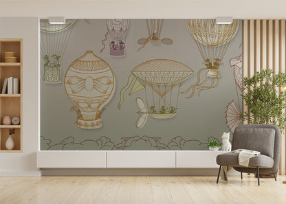 Hot Air Balloon Mural - Color Midtone