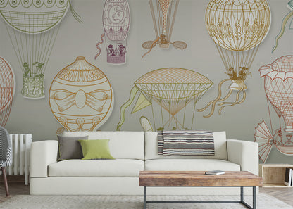 Hot Air Balloon Mural - Color Midtone