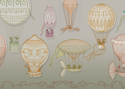Hot Air Balloon Mural - Color Midtone