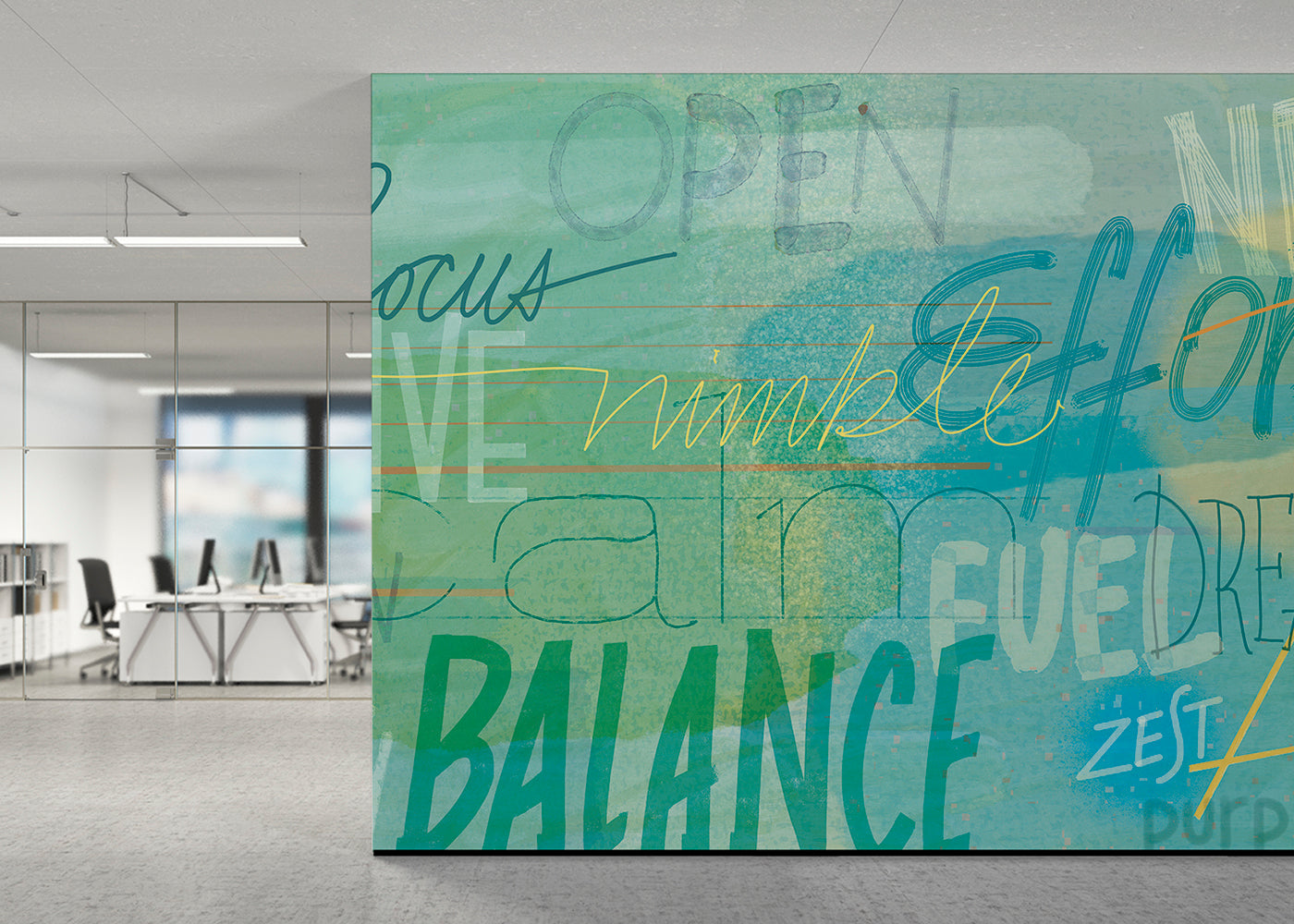 Positivo Mural - Blue