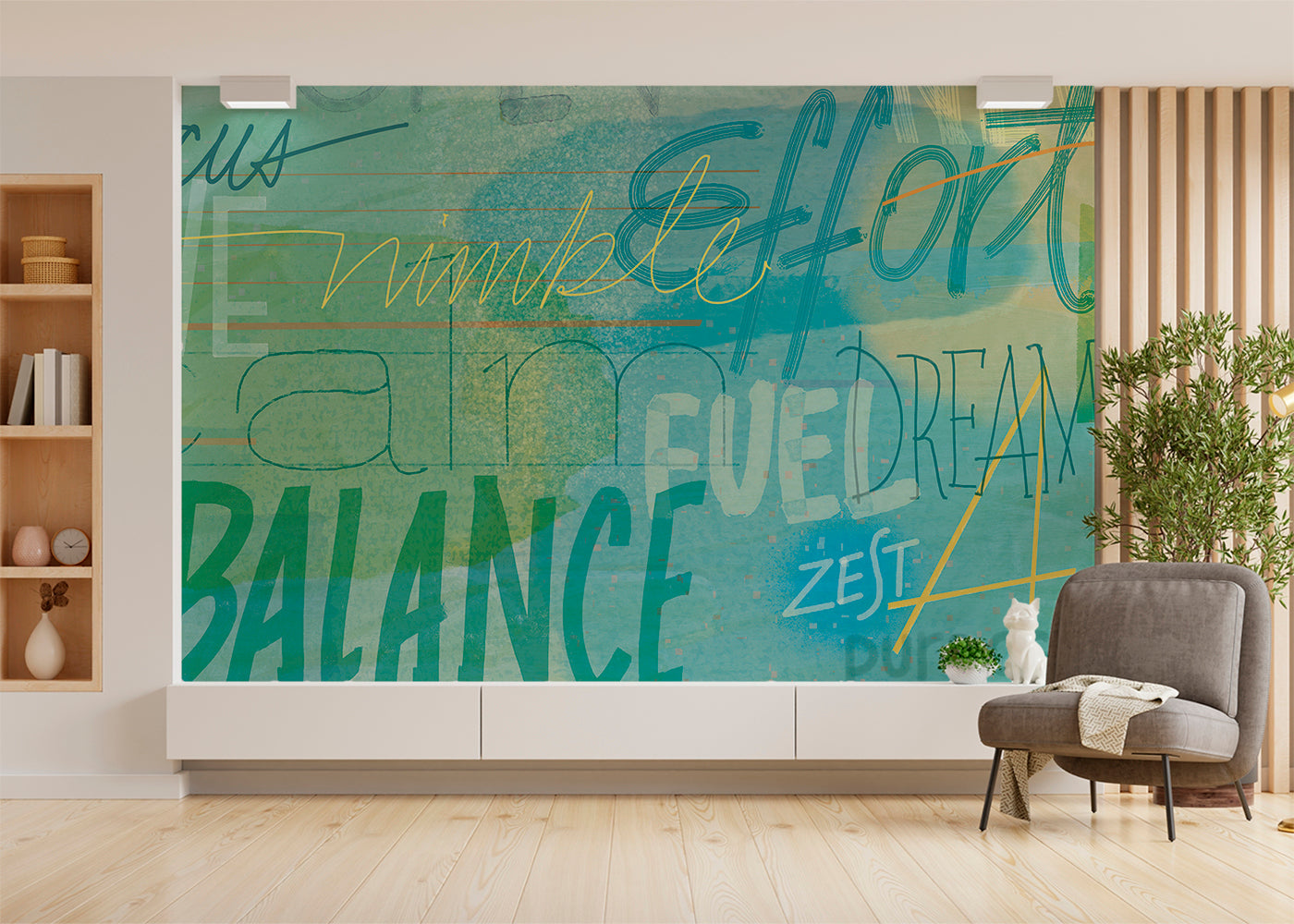 Positivo Mural - Blue