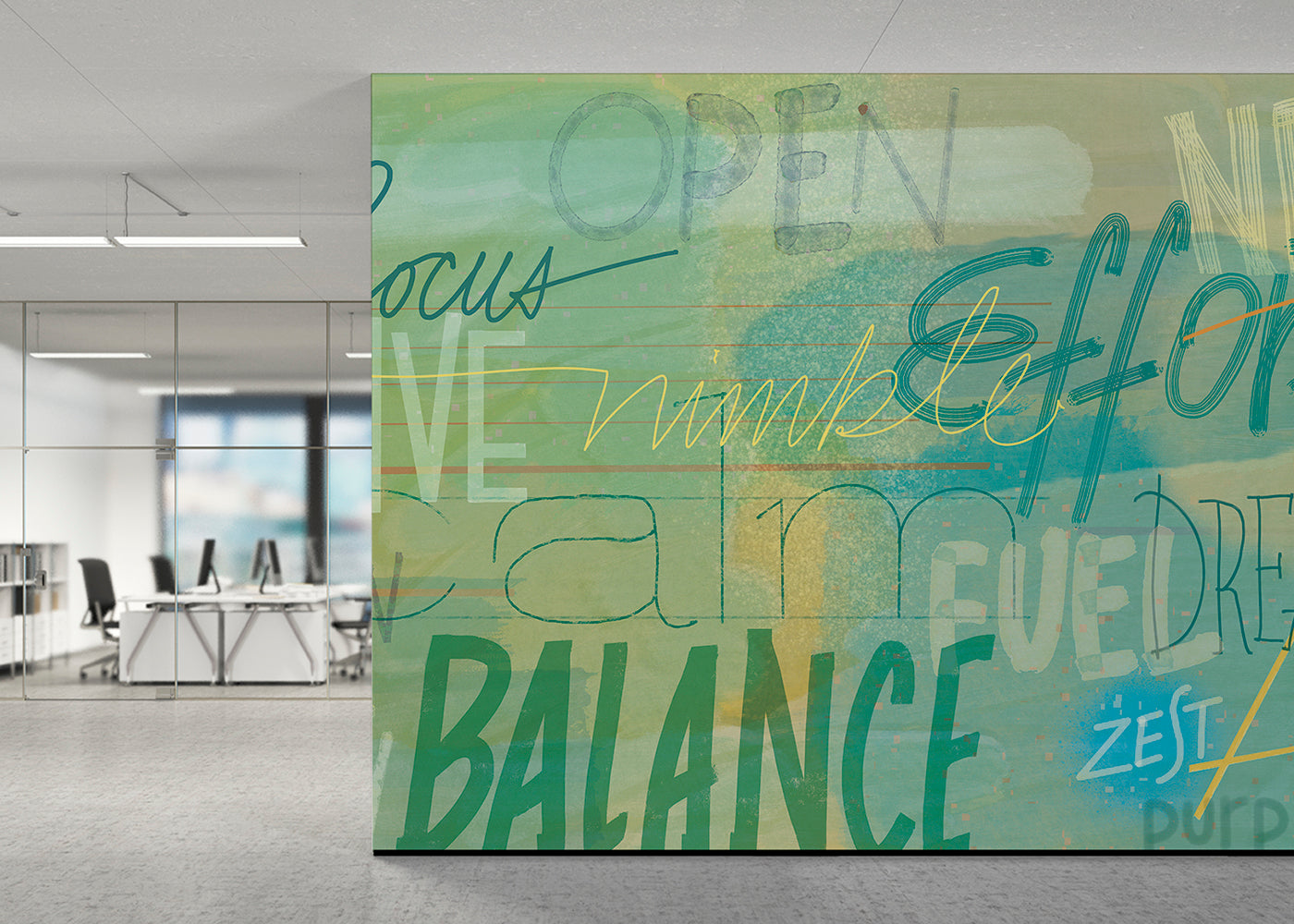 Positivo Mural - Yellow