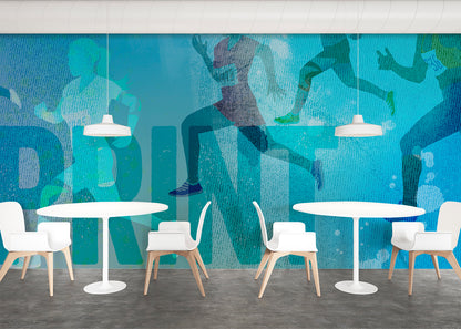 Sprint Mural - Blue