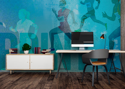 Sprint Mural - Blue