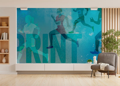 Sprint Mural - Blue