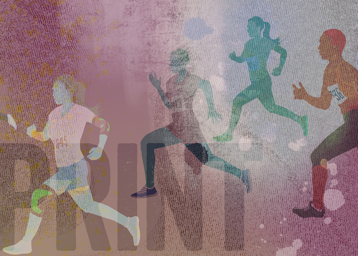 Sprint Mural - Pink - Sample