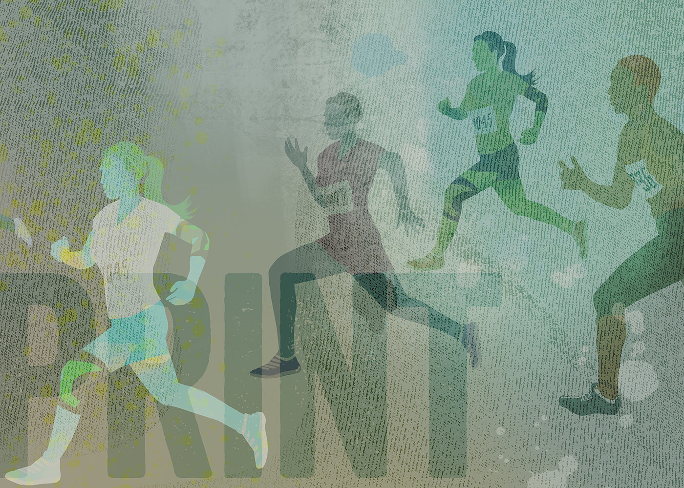 Sprint Mural - Gray - Sample