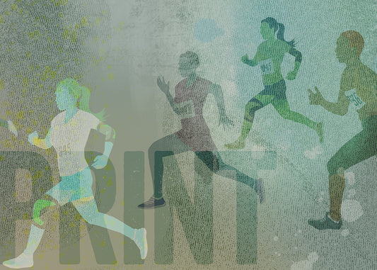 Sprint Mural - Gray - Sample